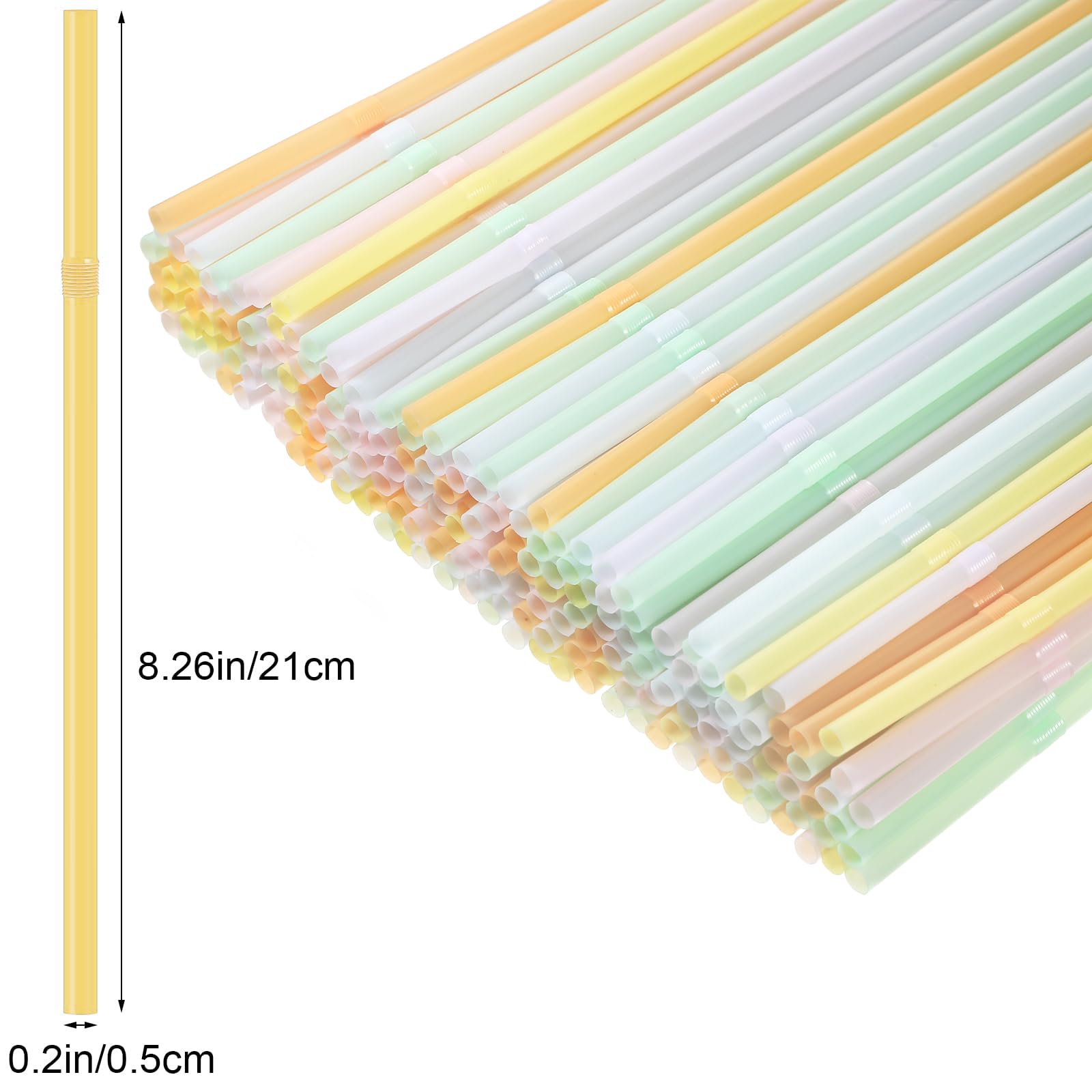 Patelai Plastic Straw Dispenser And 100 Pcs Drinking Straw Organizer Container With Stainless Steel Lid Transparent Drinking Str